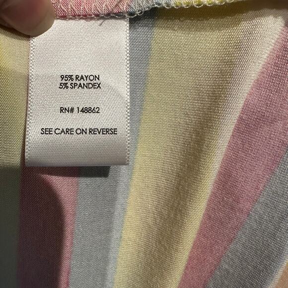 NWT Torrid Size 0 Large Super Soft Knit Dress with Pockets Striped Bright Colors - Picture 6 of 10